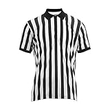 Schiedsrichter Shirt - Offizielles Umpire Trikot Für Herren Schiedsrichtershirt Schiedsrichtertrikot, Schiedsrichter Trikot Streifen T-Shirt, Schwarz Weiß Schiedsrichter Kostü Für Basketball M L 3XL