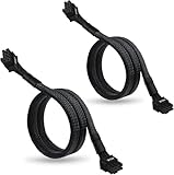 COMeap (2er-Pack) PCIe Adapterkabel für Corsair Netzteile, ATX 8-Pin (CPU) auf PCIe 8-Pin (6+2) Adapter, geschirmt 25-Zoll (63cm)