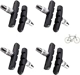V-Brake Bremsbeläge,Fahrrad Bremsbeläge mit Bolzen Langlebig & Passgenau Bremsklötze,4 Paar Bremsbelag-Set,Fahrradbremsen Bremsklötze Bremsbacken Bremsschuhe Fahrradbremsen Vorne und Hinten
