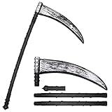 Abnaok Halloween Sense 82 cm, Sensenmann Sense Zerlegbar, Sichel Halloween Cosplay,Sensenmann, Accessoire, Zubehör, Mottoparty, Karneval