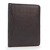 Ashwood - Herren Leder A4 Notizbuchtasche - Schreibmappe mit Reißverschluss - Konferenzmappe Passend für ein Notizbuch - Braun