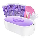 Teglu Paraffinbäder für Hände 2L, Paraffinbad Wachsbad Set mit 3 Pack Paraffinwachs/Handschuh/Bürste, 150W, Weiß