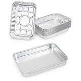 onlyfire Tropfschale, Aluschalen mit 15 Stück Einweg Grilltropfschalen, 21,9 × 15,4 × 3,1 cm, Aluschalen Grill für Weber Spirit 220/320/330 Serie und Genesis II 300 Serie Gasgrills