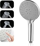 Duschkopf Handbrause mit 3 Strahlarten - WaterSong Duschkopf Regendusche mit Selbstreinigungsfunktion, G 1/2 Anschluss, Schnelle Installation, ABS, für Haus und Badzimmer