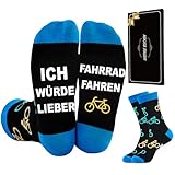 SockWaddles Lustige Socken Herren mit Sprüchen, Ich Würde Lieber Fahrrad Fahren – Geschenkidee für Männer, Fahrrad zu Weihnachten Geburtstag Vatertag Adventskalender Füllung