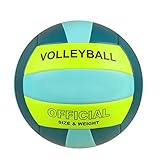 PECOGO Volleyball Größe 5 PU Leder Weich Indoor Outdoor Volleybälle Sport Training Spiel Spielball für Anfänger, Jugendliche, Erwachsene, 8.2