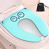 Gimars Toilettensitz Kinder, Faltbare Töpfchen für Unterwegs, Reuseble Tragbare Klobrille mit 6 Rutschfesten Silikonpads, Reisetöpfchen WC Sitz Passend für Alle Toilettenformen mit Storage Bag