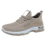 Freizeitschuhe Herren Schwarz, Sneaker Herren Schuhe Leichte Turnschuhe Thick Soles Wanderschuhe Herbst Winter Joggingschuhe Weichen Straßenlaufschuhe Outdoor Schlupfschuhe rutschfest Sportschuhe
