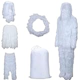 Ghillie Anzug für Herren, 3D-Camouflage, Jagdbekleidung, Camouflage, Schnee, Wald, Wüstenkleidung, Wald