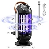 Insektenvernichter Elektrisch, Mückenlampe mit UV-Licht, 4000mAh USB Wiederaufladbare Elektrischer Insektenvernichter, 2000V Insekten Lampe Innen für Fliegen, Mücken, Motten