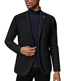 PaulJones Blazer Herren Vintage Regular Fit Herren Sakko Strech Tracht Jackett Business Blazer XL Schwarz