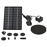 Faeymth Solar-Brunnenpumpe, Solarpanel-Brunnenpumpe, Pool, Teich, Garten, Wassersprinkler, SprüHgeräT für Vogelbad, Teich, Garten