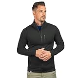 ALPIN LOACKER Merino Jacke Herren, Die Premium Merino Fleecejacke Herren Outdoor für Sport und Freizeit I Merino Wolljacke und Ski Midlayer Herren, Schwarz M