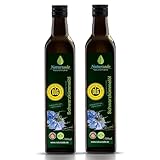 Naturzade Schwarzkümmelöl 1000ml Ungefiltert Glasflasche (2 x 500ml), kaltgepresst, direkt vom Hersteller