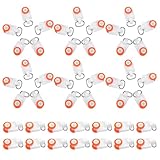 Beavorty 100 Stück Gardinenschienen Gleiter aus Kunststoff 12mm Doppelrollen Leiser Lauf Hohe Tragfähigkeit Witterungsbeständig für Fenster und Duschvorhänge