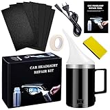 SPINNE LUCAS Scheinwerfer Aufbereitung Set, Scheinwerfer Polierset, Scheinwerfer Bedampfen Set, Scheinwerfer Politur Polieren Aufbereitung Bedampfen, Scheinwerfer Reparatur Set