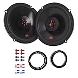 JBL Stage3 627F Lautsprecher mit Einbauset passend für VW Volkswagen Fox ab 2005 Türen vorne/hinten 450W 165mm 2 Wege Koax