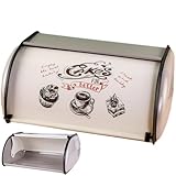 Vobumix Metall-brotkasten Rolldeckel, Lebensmittelaufbewahrungsbehälter, Arbeitsplatte, Brot-Organizer Für Zuhause, Küche, Party, Hotel, Restaurant