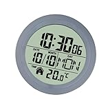 Dcaknri Badezimmeruhr, 14,6 cm, Küchenwand mit großem Bildschirm, Duschuhren mit Saugnapf, Temperatur, Datum, Kalender, Dusche mit Saugnapf