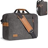 ESTARER umwandelbar Rucksack Laptoptasche Umhängetasche Messenger Bag 17/17,3 Zoll Multifunktions Tasche für Business/Schule/Reisen
