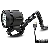USB Helmlampe Stirnlampe Sport und Freizeitlampe mit 950 Lumen | 4 Leuchtmodi | kann mit Allen 5V Powerbanks mit einem Output von 2A betrieben Werden