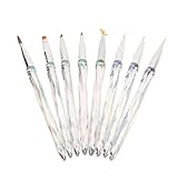 Nailart-Pinsel-Set, Gel-Nagellack, Nailart-Design-Stift, Malwerkzeuge mit Nagelverlängerungs-Gelpinsel, Builder-Nagelgelpinsel, Nailart-Liner-Pinsel und Nagelpunktierungsstift