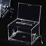 Abschließbare Spendenbox Durchsichtig - Aufbewahrungsbox Mit Schlüssel Aus Acryl für Stimmzettel und Visitenkarten Sammeln