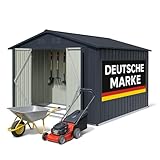 Albatros Profi Gerätehaus XXL – verzinktes Metall in Anthrazit (RAL 7016) | 259x313x192cm, 15,5m³ | Inkl. Schloss & Werkzeughaken | wetterfester Geräteschuppen, Gartenschrank, Gartenhaus