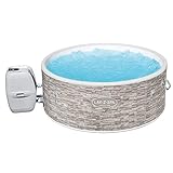 Bestway LAY-Z-SPA Vancouver AirJet Plus WiFi Whirlpool, 155 x 60 cm, mit App-Steuerung, 3-5 Personen, rund, Stein-Optik