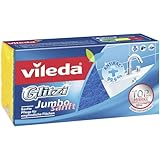 Vileda Glitzi Jumbo Sanft Reinigungsschwamm, reinigt schonend empfindliche und große Oberflächen, 1er Pack