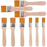 9 Stück Kleine Pinsel Set - Maler, Lack, Lasur, Flach, Lackier für Gemälde, DIY, Entstauben (15/25/30mm)