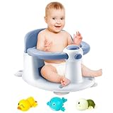Baby Badesitz - Baby Badewannensitz ab 6 bis 24 monate - Baby Badewannen mit 4-starken Saugnäpfen und 360° Rundumschutz - Baby Bath Seat - Bad Dusche Geschenke für Neugeborene und neue Mütter