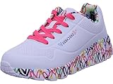Skechers Mädchen Uno Lite Lovely Luv Sneaker, White Synthetic H. Pink Trim, 38 EU