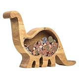 RoxNvm Langhalsdrachen Spardose, abnehmbare Spardose für Kinder, personalisierte Spardose aus Holz, Sparbüchse Münze für Jungen Kinder Mädchen Geschenke
