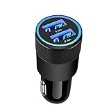 Zigarettenanzünder USB Ladegerät, AILKIN 3.4A Auto Ladegerät 2-Port USB Kfz Ladeadapter für iPhone 16 Pro Max/15/14/13/12/11, Samsung Galaxy S24/S23/S22/S21/S20/S10/A16/A55/A15/A35, Google Pixel 9 Pro