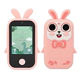 Kinder-Smartphone, 2,8-Zoll-IPS-Touchscreen, Kinder-Smartphone-Spielzeug, 1080P 48MP Digitalkamera, süßes Kinder-Smartphone-Spielzeug mit Doppelkamera, Musik-Player, Spiel (Rose)