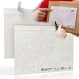 Lieferscheintaschen selbstklebend C5 - Transparente Versandtaschen 100 Stück - Dokumententasche für DIN A4, A5 Rechnung, Retourenschein, Lieferscheine, Versand & Co. - 24 x 18 cm