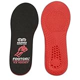Footgel Eishockey Einlegesohlen für Schlittschuhe - Gel-Dämpfung & Komfort - Stoßabsorbierend & Rutschfest - Ideal bei kalten Füßen & Druckstellen (41-46)