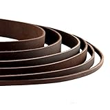 Auroris - Lederband flach Dunkelbraun Breite wählbar 2/3/4/5/8/10/15/20/25/30 mm - Variante: Breite 20mm / Länge 1m