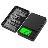 Muaket 0,01 g/1000 g Digitale Küchenwaagen, Feinwaage mit Lcd Display und Tara Funktion, Milligramm Digitalwaage mit 6 Wiegeeinheiten, Taschenwaage für Lebensmittel, Schmuck, Pulvern, Labor, Kaffee