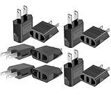 Reiseadapter 10 Stück, EU to US Adapter, Reiseadapter USA Adapter Steckdose Konverter Reisestecker US auf EU Steckeradapter Deutschland Europa/Japan/Kanada/Mexiko/Kolumbien Universaladapter - Schwarz