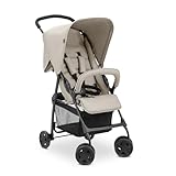 hauck Buggy Sport, Beige - Federleichter Reisebuggy 5,9 kg - mit Liegefunktion für Kinder ab Geburt bis 15 kg - Klein Zusammenklappbar, Großer Einkaufskorb bis 3 kg