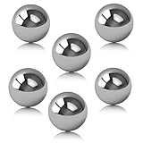 Edelstahl Gartenkugel, Dekokugel, 6 Stück 20 mm Spiegelpoliert Hohlkugel Ball, Metallkugel, Dekokugeln für Draußen, Nahtlose Beobachtungskugel, für Hausgarten Ornament Dekorationen