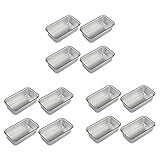 Zunedhys Kastenform aus Aluminiumlegierung, rechteckig, antihaftbeschichtet, für Brot, Kasten, Küche, Esszimmer, Bar, Zubehör, 12 Stück