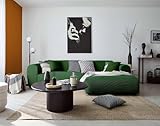 Lisa Design Aumance – Ecksofa rechts 4-Sitzer – aus Cord Grün