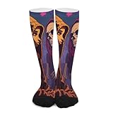 Sneaker Socken Mädchen Und Schädel Komfort Arbeitssocken Beiläufige Thermosocken Für Laufe Damen Herren 50Cm