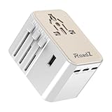RoadZ Reiseadapter Weltweit, Universal Reisestecker mit 2 USB, 3 USB- C und 1AC Steckdose, 30W Internationaler Steckdosenadapter, Universaladapter für Deutschland USA England Australien
