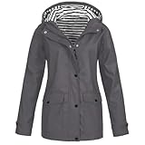 duxyoz Leichter Regenmantel für Damen, wasserdicht, winddicht, mit Kapuze, wiederverwendbar, Outdoor-Regenmantel, Damen-Funktionsjacke, atmungsaktiv, stoßfest, Trenchcoat, Poncho, Outwear mit Kapuze,