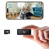 UCOCARE Überwachungskamera Innen,Funktioniert mit oder Ohne WLAN, 4K Mini Kamera mit 64GB Speicherkarte, Nachtsicht, Kamera Überwachung Innen für den Innen- und Außenbereich