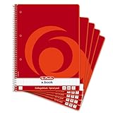 Herlitz Collegeblock x.book A4, Lineatur 22, 80 Blatt, Rand innen, 5 Stück